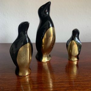 Vintage Brass Penguin set.